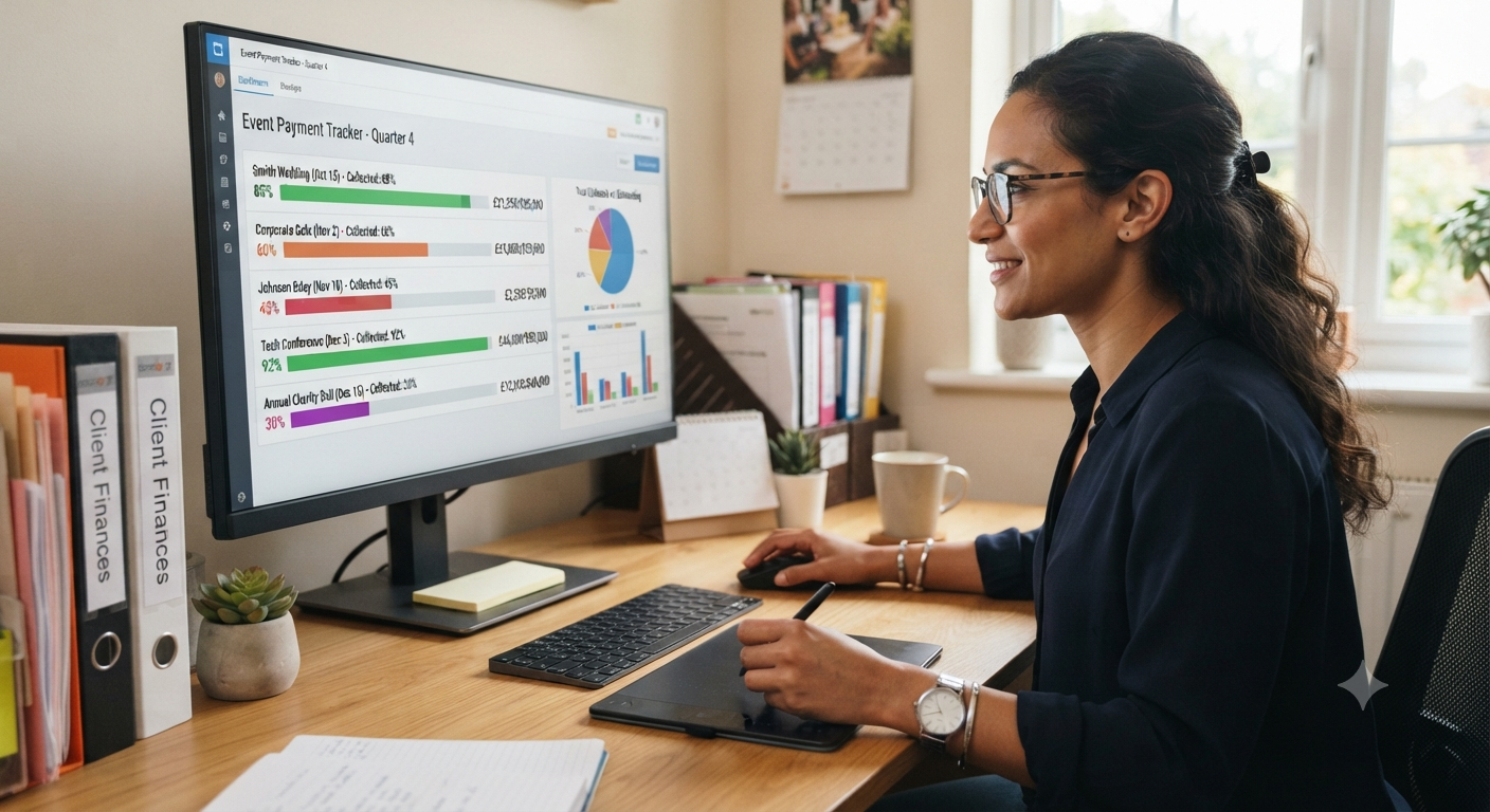 Analytics dashboard with progress bars and completion percentages